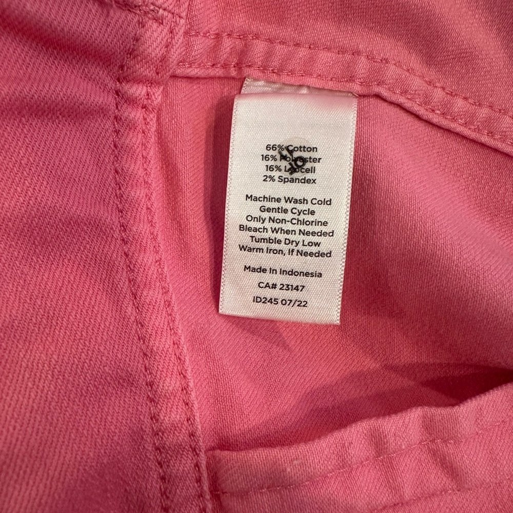 Talbots Pink Denim Jacket Sz L - Picture 15 of 16